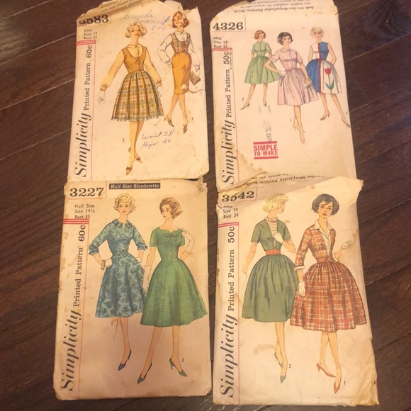 Simplicity Dresses & Skirts - Vintage Simplicity Patterns From the 1960s